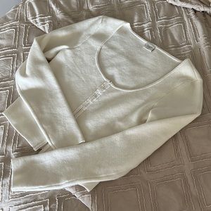 Abercrombie Cotton White Cropped Top